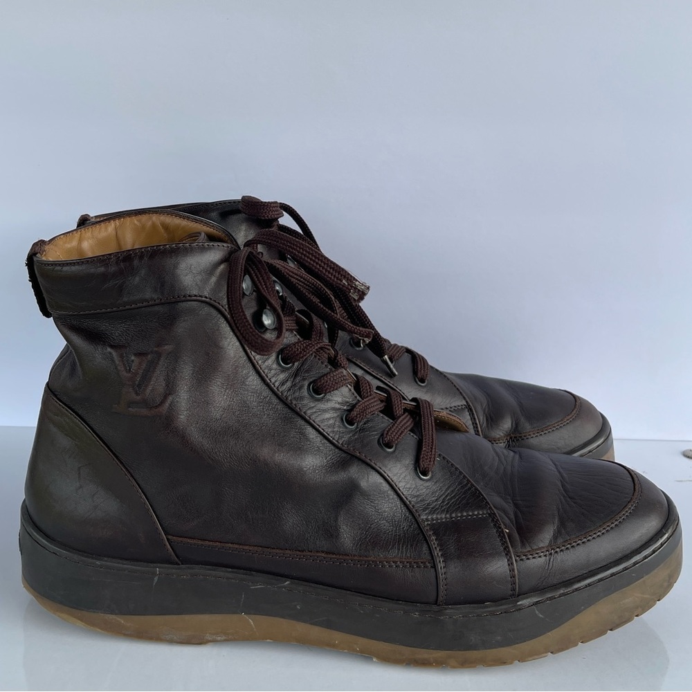 Louis Vuitton Men's Brown Leather Boots 10.5 - Picture 4 of 16